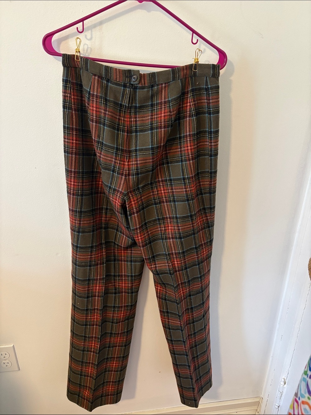 Pendleton Olive and Red Plaid Chinos